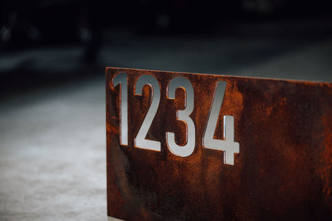 Corten Steel Sign